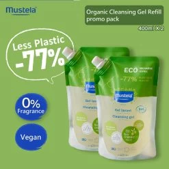 Mustela Certified Organic Cleansing Gel Eco-Refill-Fragrance-Free 400ml 2packs Promo Pack 1pc -Personal Care Products 001685 mustela certified organic cleansing gel eco refill fragrance free 400ml 2packs promo pack 1pc 2 800Wx800H