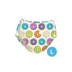 Charlie Banana 2-in-1 Swim Diaper & Training Pants W/snaps Delicious Donuts Large 1pc