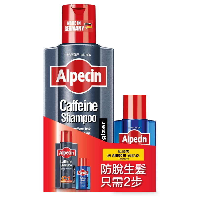Alpecin Anti-Hair Loss Kit- C1 Caffeine 375ml + Caffeine Liquid 75ml) 3 Alpecin Anti-Hair Loss Kit- C1 Caffeine 375ml + Caffeine Liquid 75ml)
